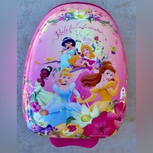 Rare Heys Disney Princess Hard Shell Rolling Suitcase - Kids Travel Luggage 18’